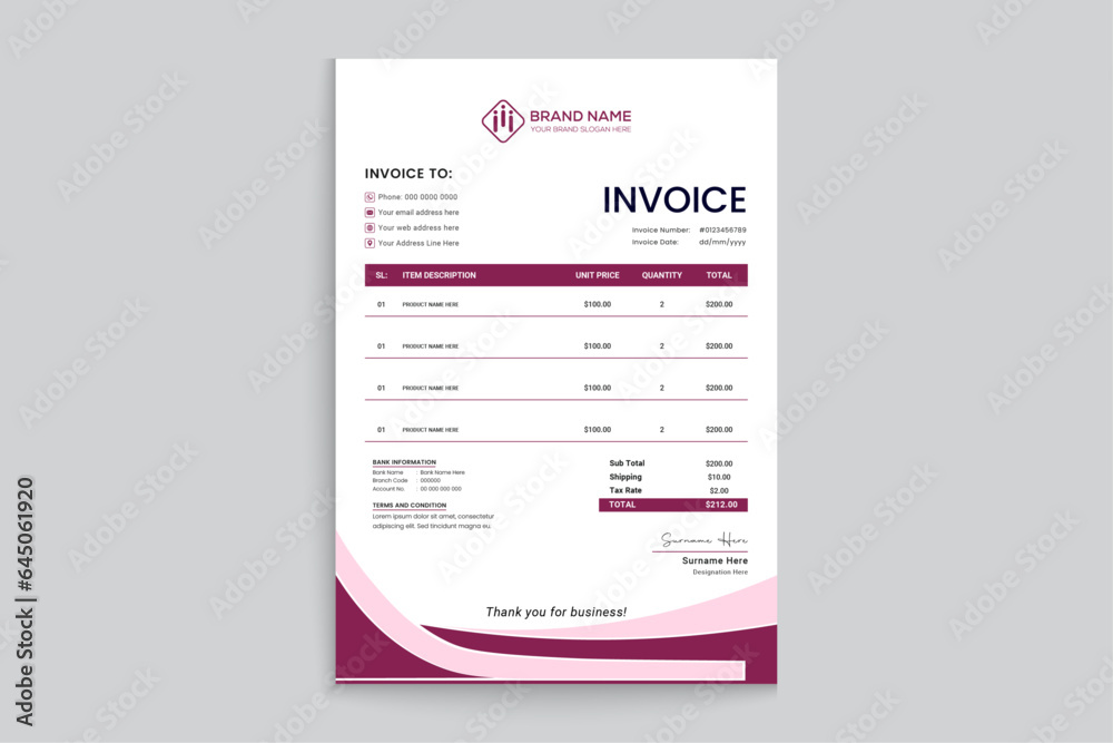 Professional letterhead mockup Professional letterhead mockup