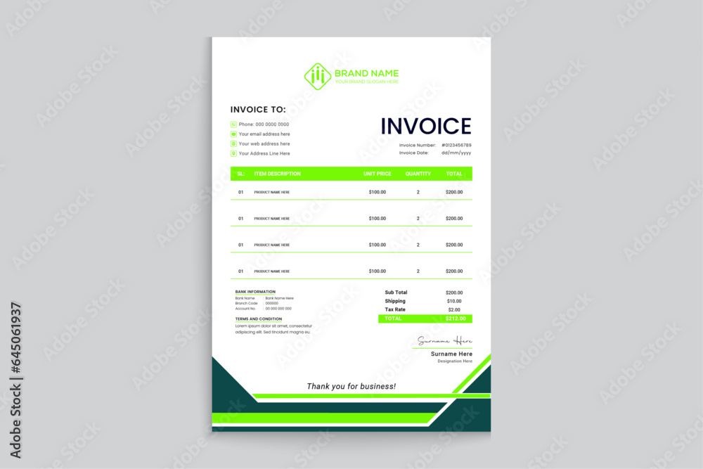 Clean professional letterhead template
