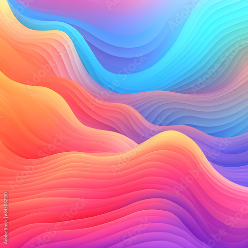 Abstract Colorful Wavy Background, Ai Generated