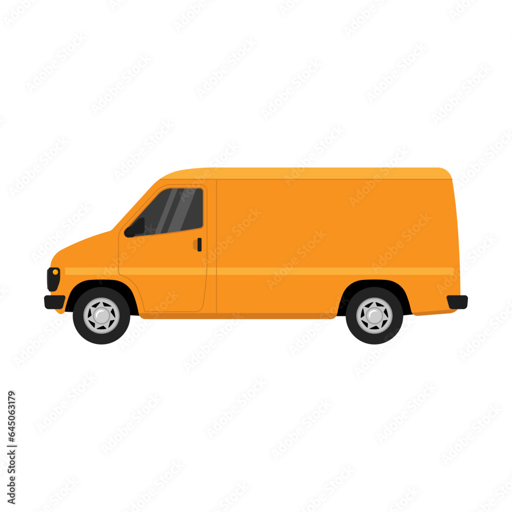 Van icon. Delivery truck. Color silhouette. Side view. Vector simple flat graphic illustration. Isolated object on a white background. Isolate.