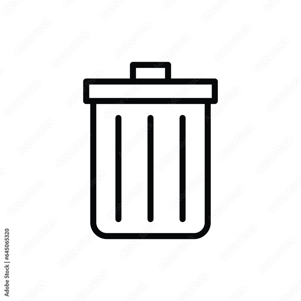 rubbish bin icon design, illustration design rubbish bin icon design, illustration design