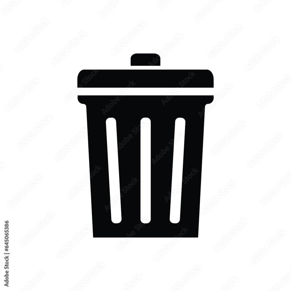 rubbish bin icon design, illustration design rubbish bin icon design, illustration design
