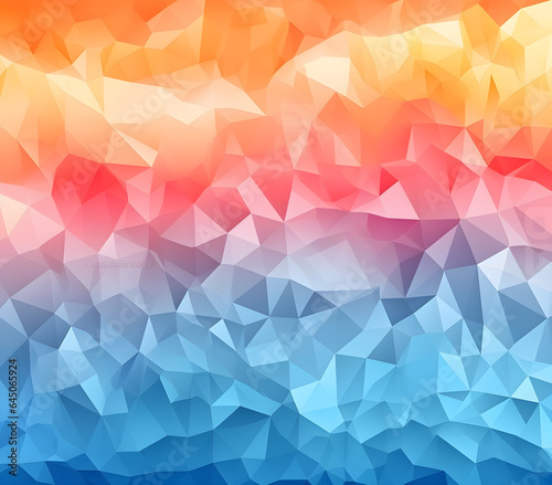 Colorful Abstract Low Poly Background, Ai Generated