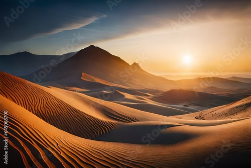 sunrise in the desert