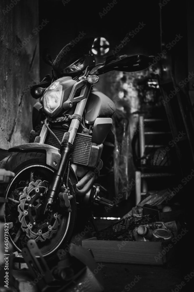 Abandoned Dusty Motorcycle Abandoned Dusty Motorcycle