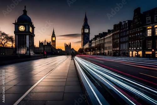 city skyline at night