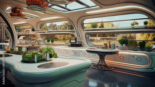 kitchen of the future with lots of green plants © Claudia Nass