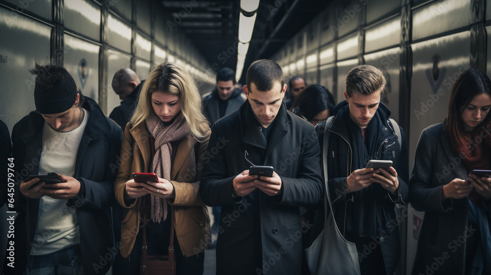Lost in Smartphones. Social Media Obsession. Ignoring the Real World Lost in Smartphones. Social Media Obsession. Ignoring the Real World