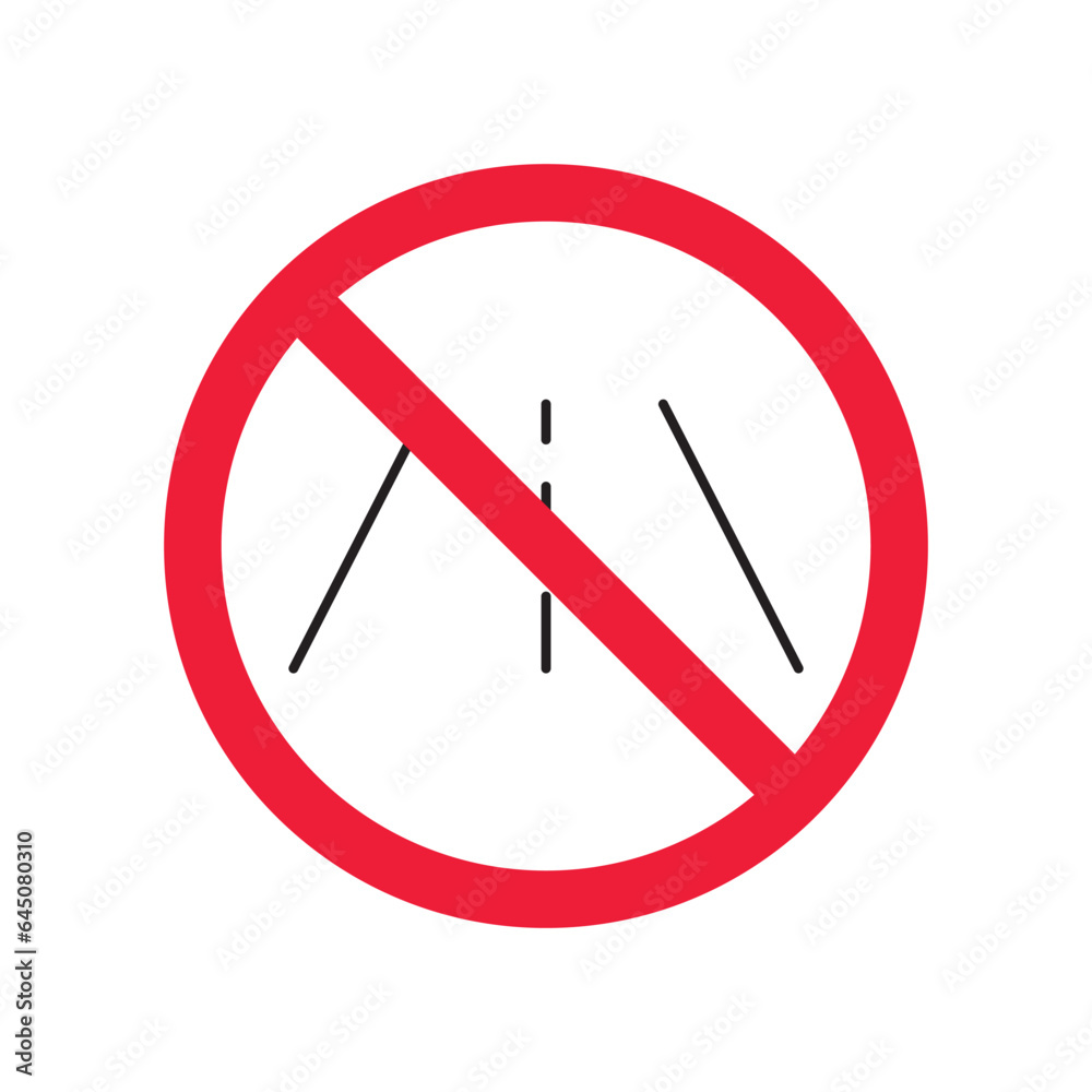 Forbidden road icon. No pass vector icon. No access pictogram. Prohibited road sign vector icon. Warning, danger, caution, attention, restriction. No way flat pictogram. Do not enter. Danger turn icon Forbidden road icon. No pass vector icon. No access pictogram. Prohibited road sign vector icon. Warning, danger, caution, attention, restriction. No way flat pictogram. Do not enter. Danger turn icon