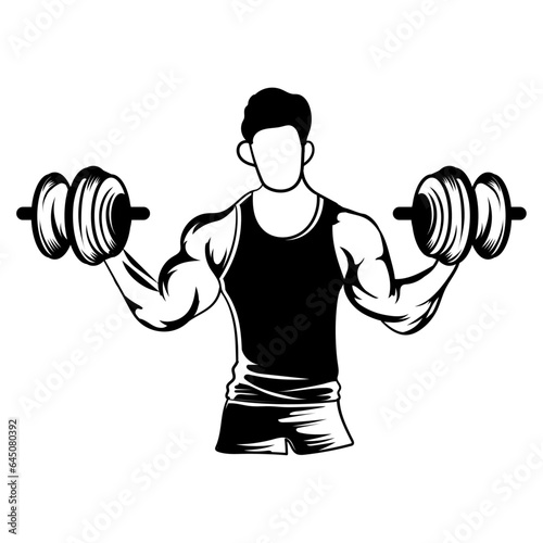 PROFESSIONAL- PERSONAL TRAINER-VECTOR-ILLUSTRATION- ATHLETE- MAN.