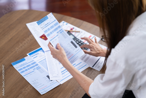 Stressed young woman has financial problems with credit card debt to pay utmost show concept of bad personal money and mortgage pay management crisis.