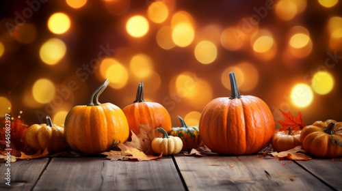 Happy fall autumn Halloween holiday thanksgiving background