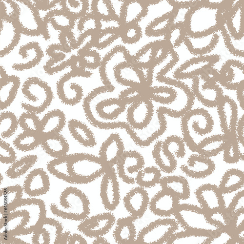 Abstract blurred floral seamless pattern. Summer print with washed out meadow spring flowers effect. Watercolor paper texture. Fancy summer motif. Trendy botanical design.