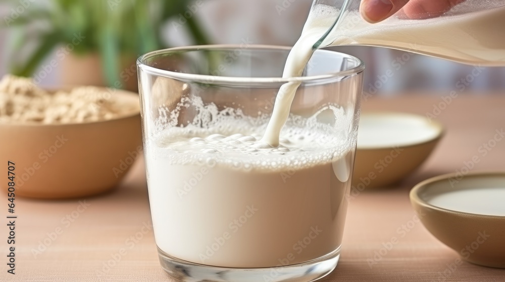 Collagen powder in a glass. Additional protein intake. Concept of natural beauty and health. Collagen powder in a glass. Additional protein intake. Concept of natural beauty and health.