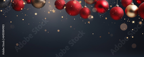 Traditional Christmas Ornament Set hanging from above