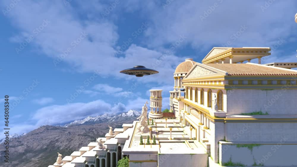 UFOに攻撃される宮殿