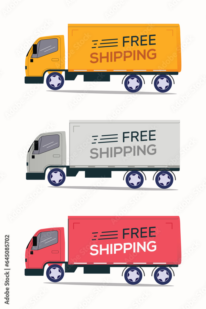 Free shipping concept illustration. Online shopping express and fast free shipping Free shipping concept illustration. Online shopping express and fast free shipping