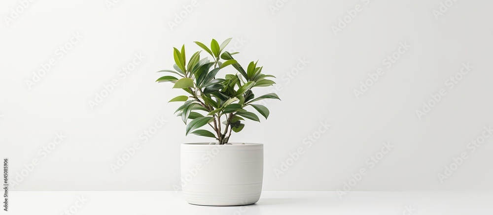 White potted plant