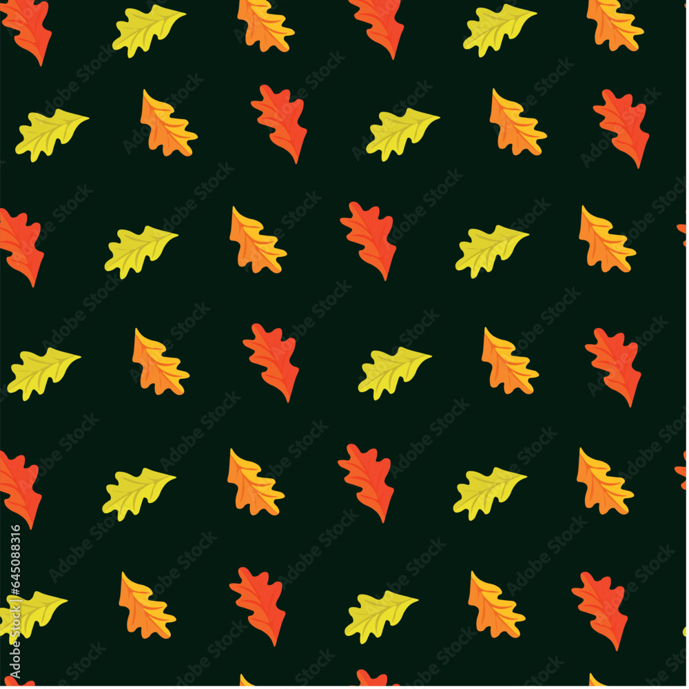 pattern with autumn leaves. Beautiful green background with golden leaves great for textile, packaging, background, paper, cover, print pattern with autumn leaves. Beautiful green background with golden leaves great for textile, packaging, background, paper, cover, print