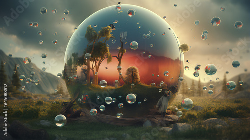 A Land in a bubble, dome © Filipe