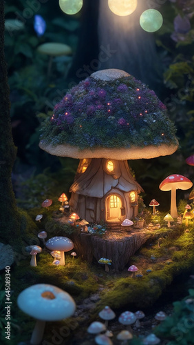A fantasy mushroom shaped house - AI Generative © Being Imaginative