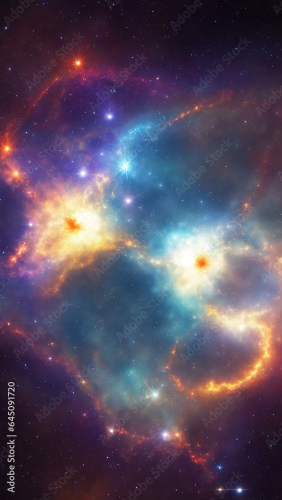 A staller nebula in the deep space - AI Generative