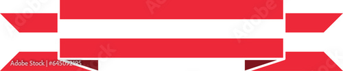 Ribbon Shaped Austria Flag Symbol Icon. Vector Image.