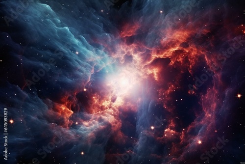 Unidentified cosmic nebula in the universe. Generative AI