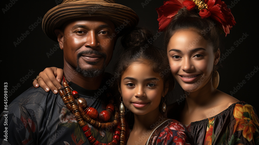 Fototapeta premium Latin America,Hispanic community,people with traditional clothes