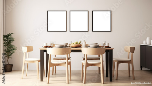Gallery Wall with Multiple Canvas Mockups