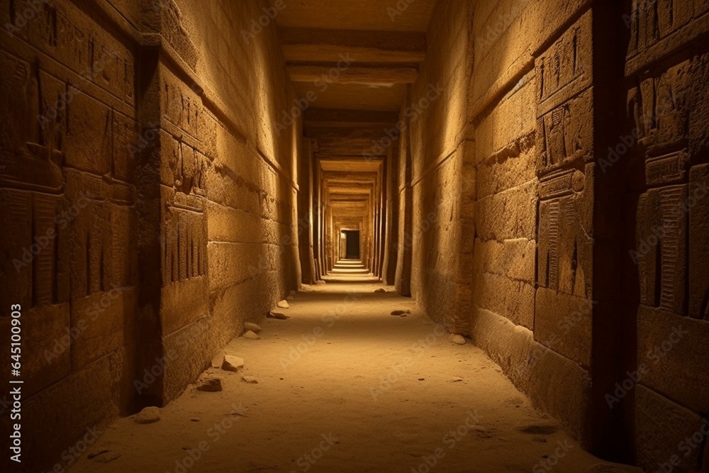 Discover Saqqara Necropolis in Giza, Egypt in this captivating travel image. Generative AI