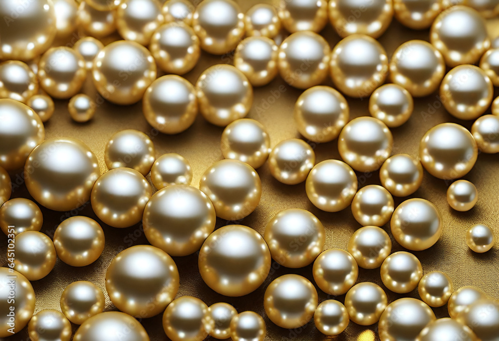 pearls on golden silk fabric pearls on golden silk fabric