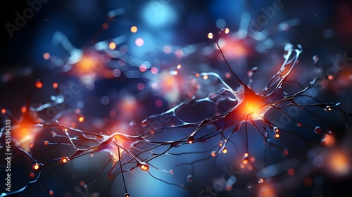  Concept art of neurons performing synapses Generative AI