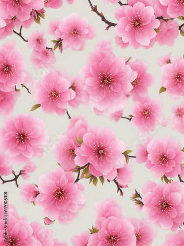 an abstract seamless background with floral patterns - AI Generative