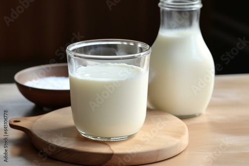 White boiled milk concentrate. Generative AI