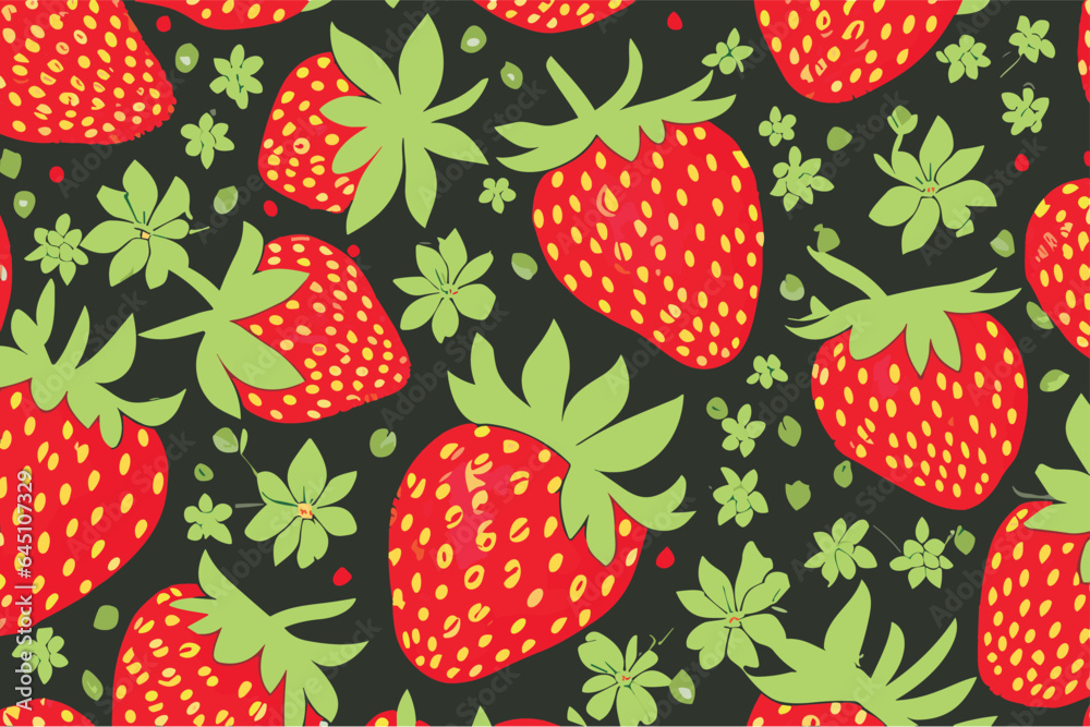 Vector background with red berries of strawberries.
Drawing
for clothing, fabric, textile, paper, notepad, card.