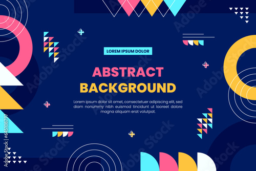 Abstract minimal background with memphis geometry style