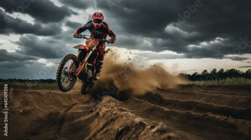 motocross rider jumping