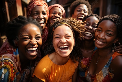 The beauty of cultural diversity captured in the joyful faces of a group of close-knit friends