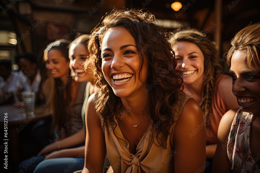 A diverse and tight-knit group of friends from around the world, finding joy and unity in their shared moments A diverse and tight-knit group of friends from around the world, finding joy and unity in their shared moments