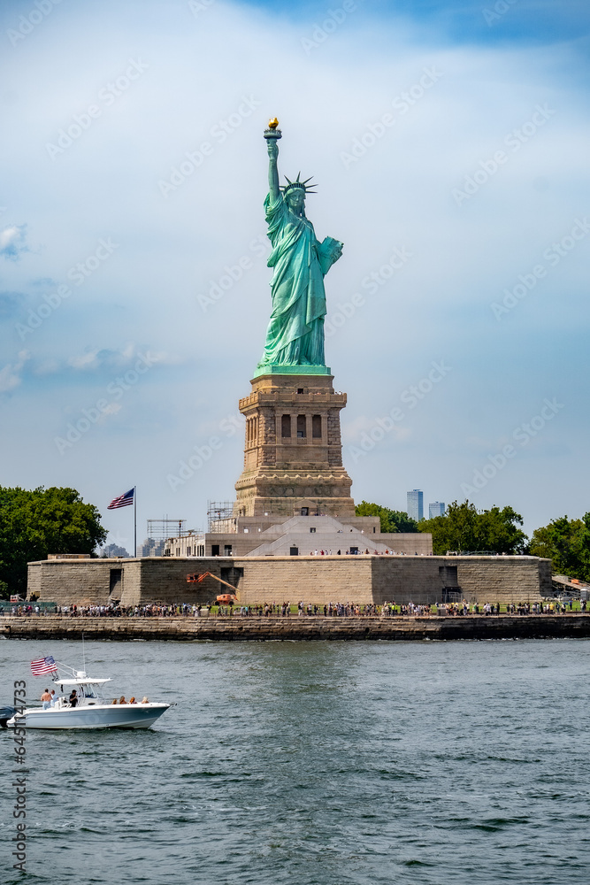 Statue of Liberty on Liberty Island in New York Harbor, in Manhattan, New York City.