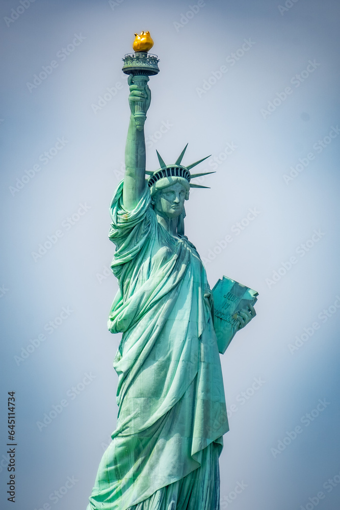 Fototapeta premium Statue of Liberty on Liberty Island in New York Harbor, in Manhattan, New York City.