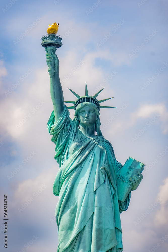 Fototapeta premium Statue of Liberty on Liberty Island in New York Harbor, in Manhattan, New York City.