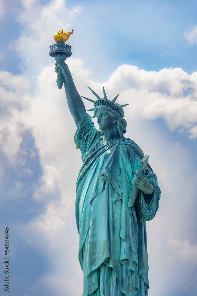 Fototapeta premium Statue of Liberty on Liberty Island in New York Harbor, in Manhattan, New York City.