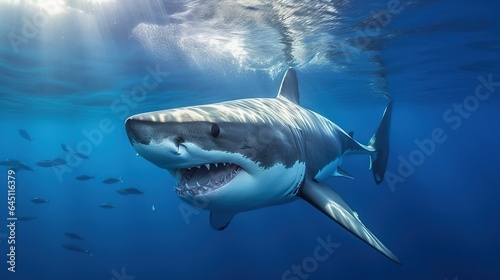 Great white shark in the sea