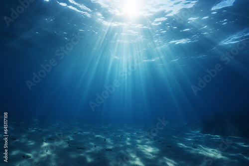 Underwater with rays of light. © Prime_Agency