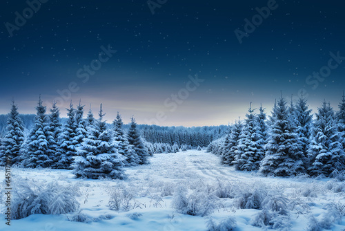 Snow covered trees