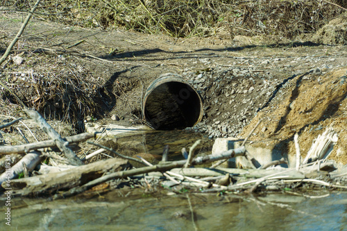 Photos A big pipe in the river
