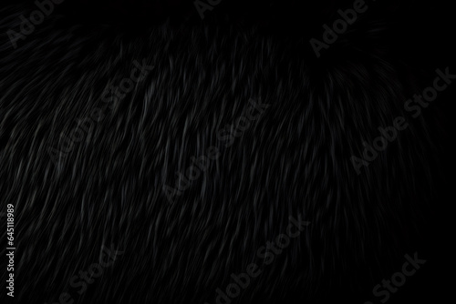 black fluffy fur, dark fur textile texture background