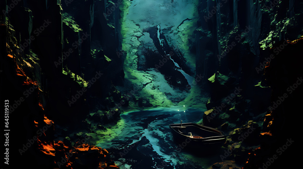 Mystical Cave Rowboat Journey